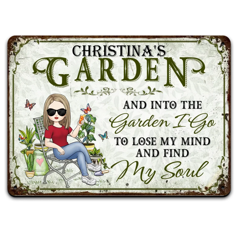 Garden Animal Floral - Personalized Metal Signs, Gift For Gardener - MTS530TL