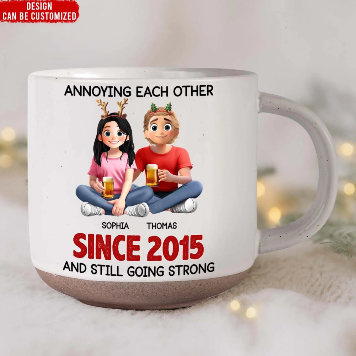 Love Still Going Strong - Personalized Pottery Mug, Gift For Couples, Christmas Gift For Wife/Husband