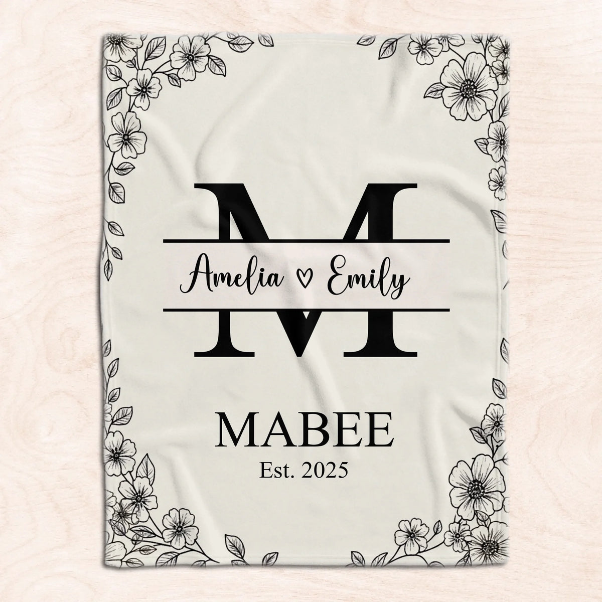 Couple Monogram Names - Personalized Blanket, Gift For Couple, Custom Monogram Letters And Names