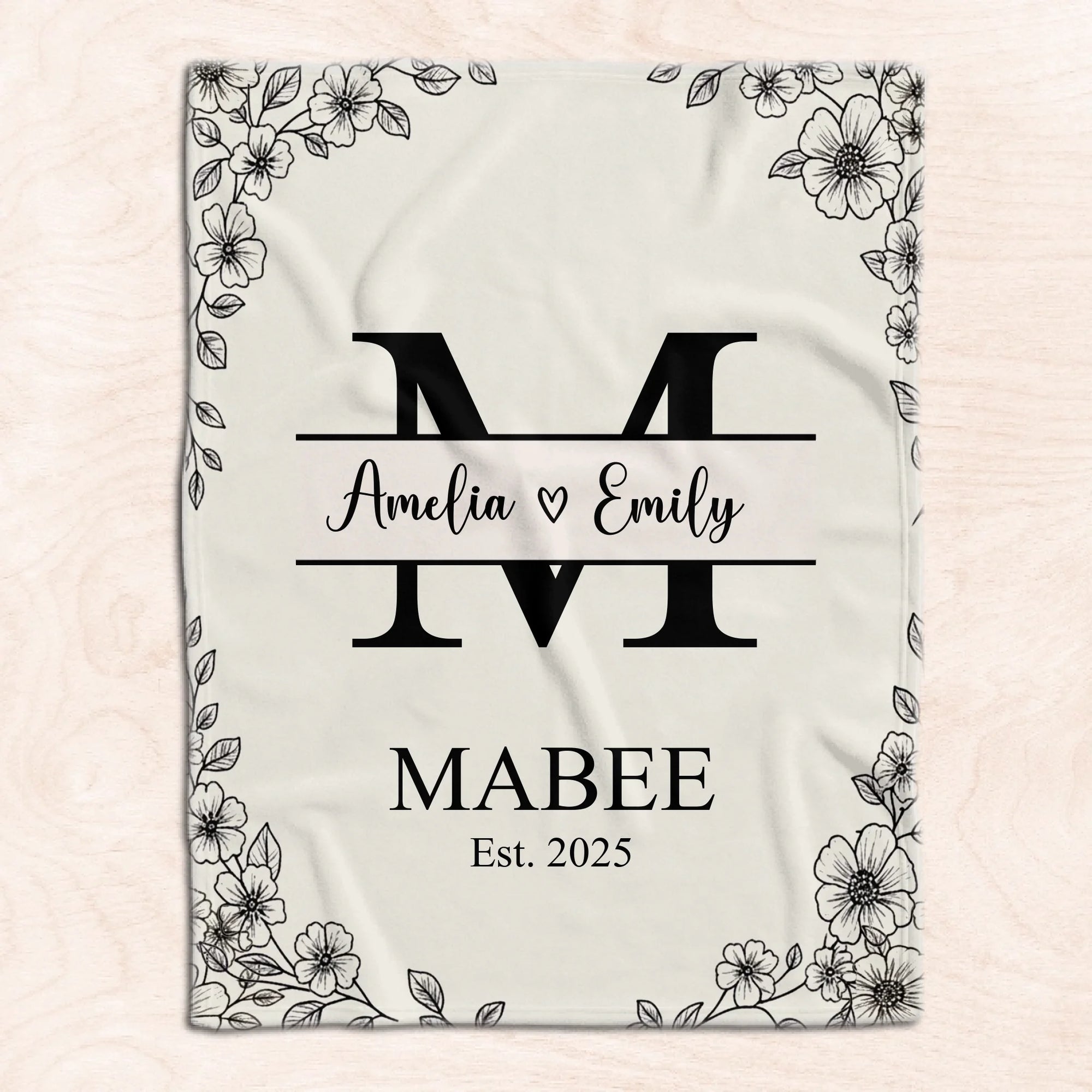Couple Monogram Names - Personalized Blanket, Gift For Couple, Custom Monogram Letters And Names