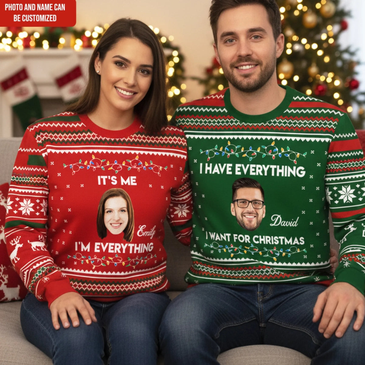 I Have Everything I Want For Christmas - Personalized Wool Sweater, Couple Gift, Funny Christmas Gift