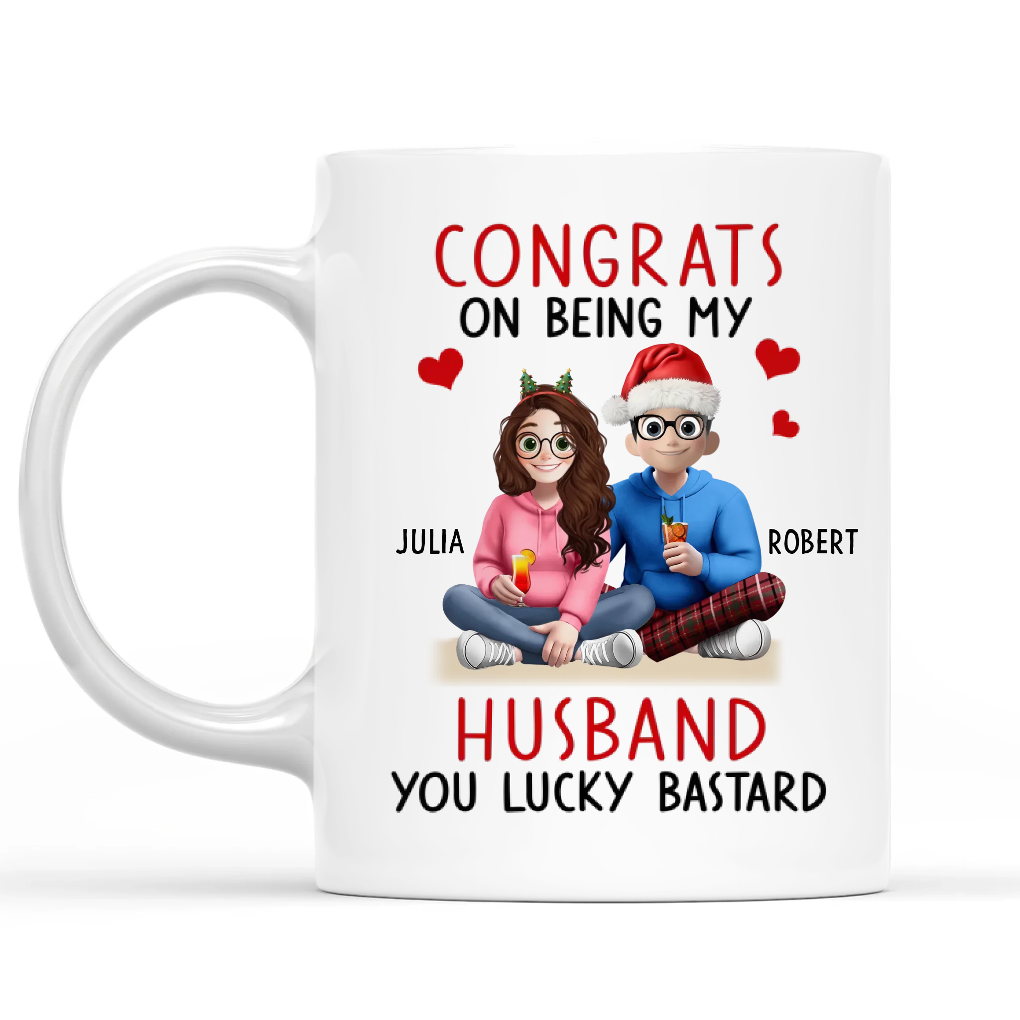 Congrats On Being My Partner In Life - Personalized Mug, Funny Mug For Couples, Love Keepsake Gift