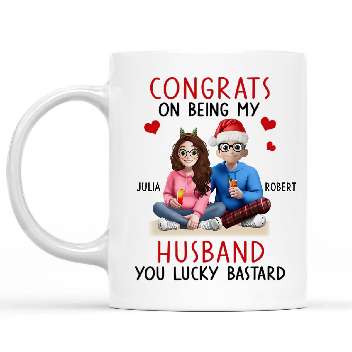 Congrats On Being My Partner In Life - Personalized Mug, Funny Mug For Couples, Love Keepsake Gift