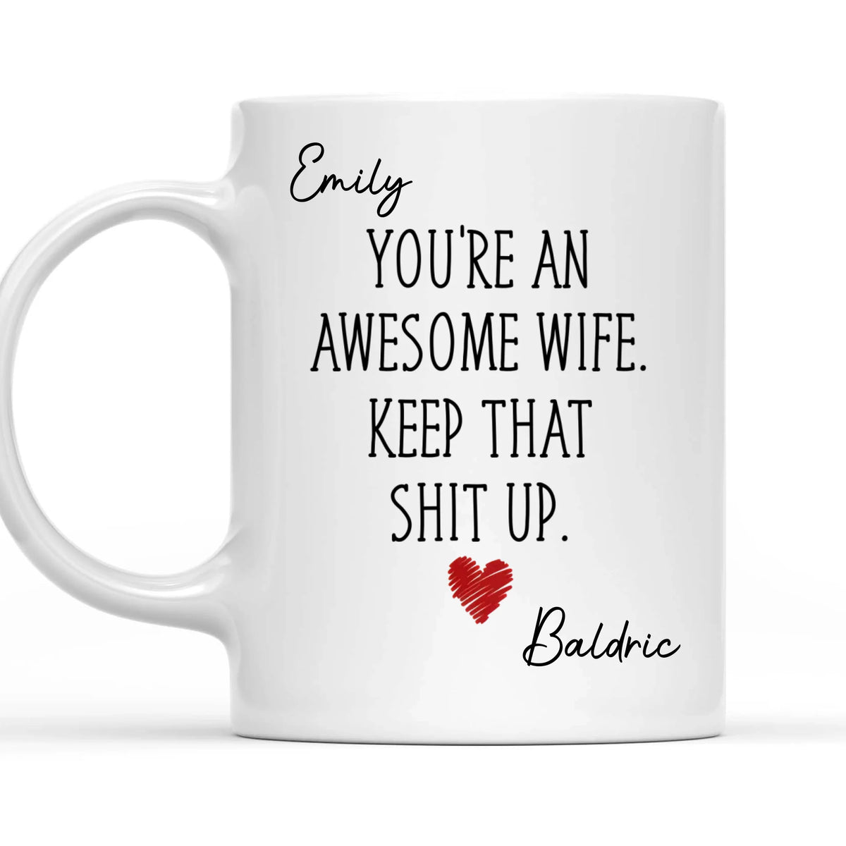 To My Awesome Partner - Personalized Mug, Gift For Couples, Romantic Keepsake, Funny Mug For Spouse
