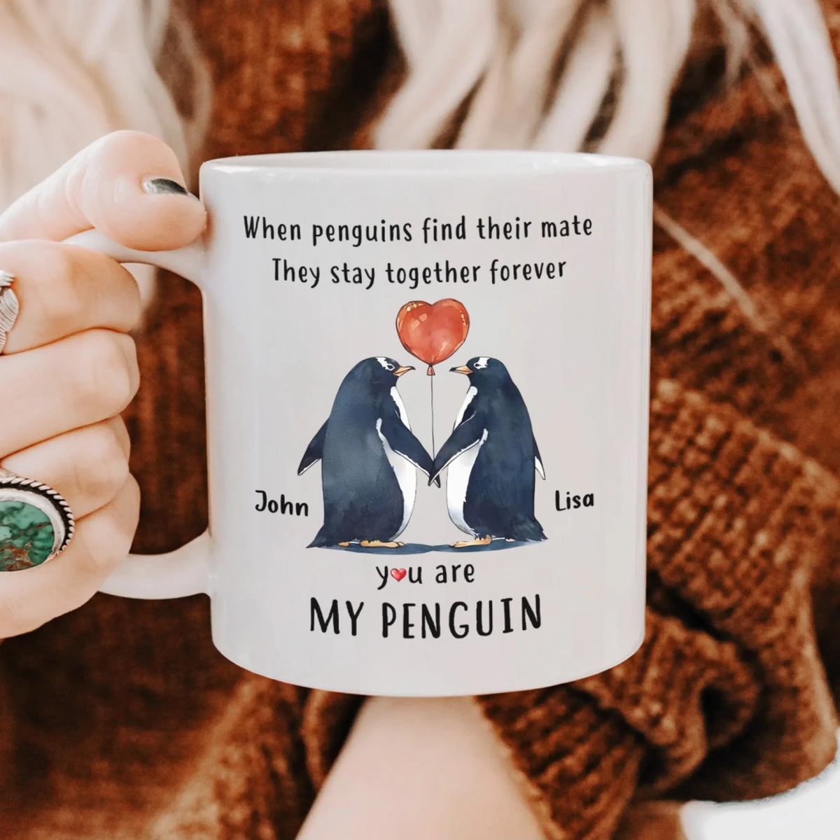You Are My Penguin - Personalized Mug, Gift For Couples, Romantic Couple Gift, Penguin Couple Love Mug