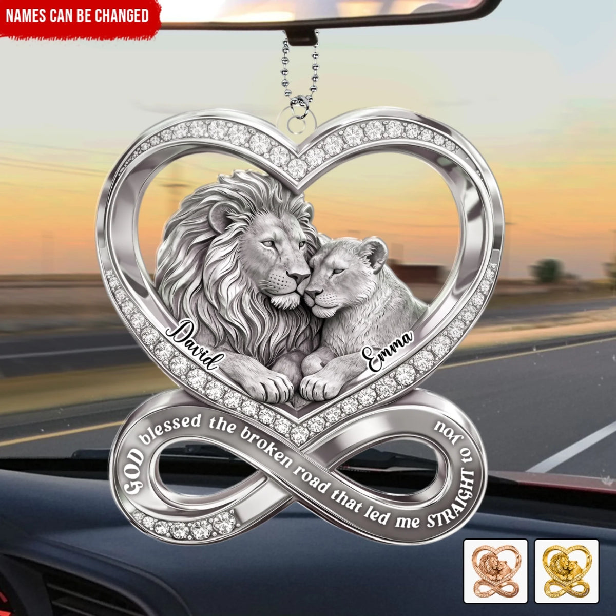 Where Love Leads The Way - Personalized Acrylic Car Hanger, Gift For Couple, Gift For Him, For Her