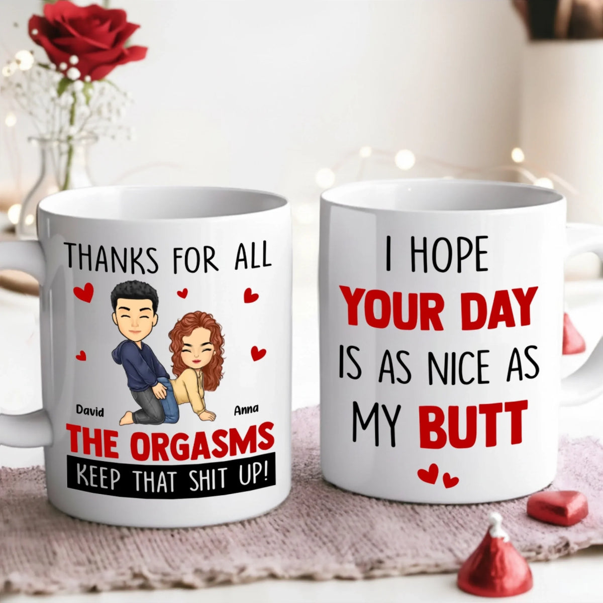 I Hope Your Day Is As Nice As My Butt - Personalized Mug, Funny Gift For Couple