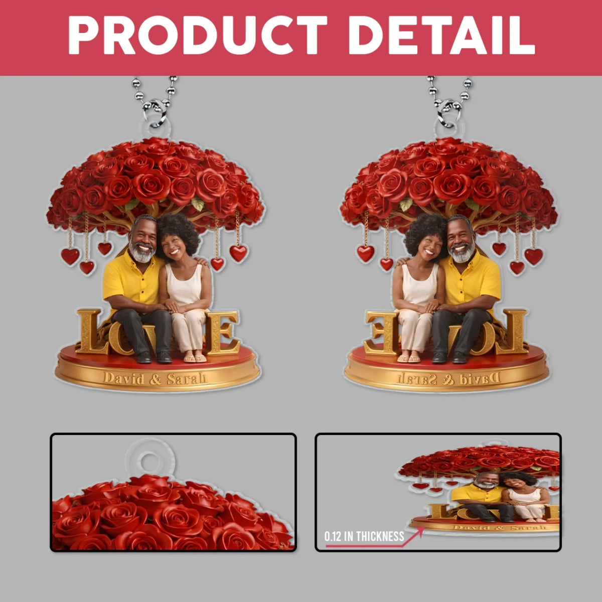 Couple Figurine Under Rose Tree mk 2