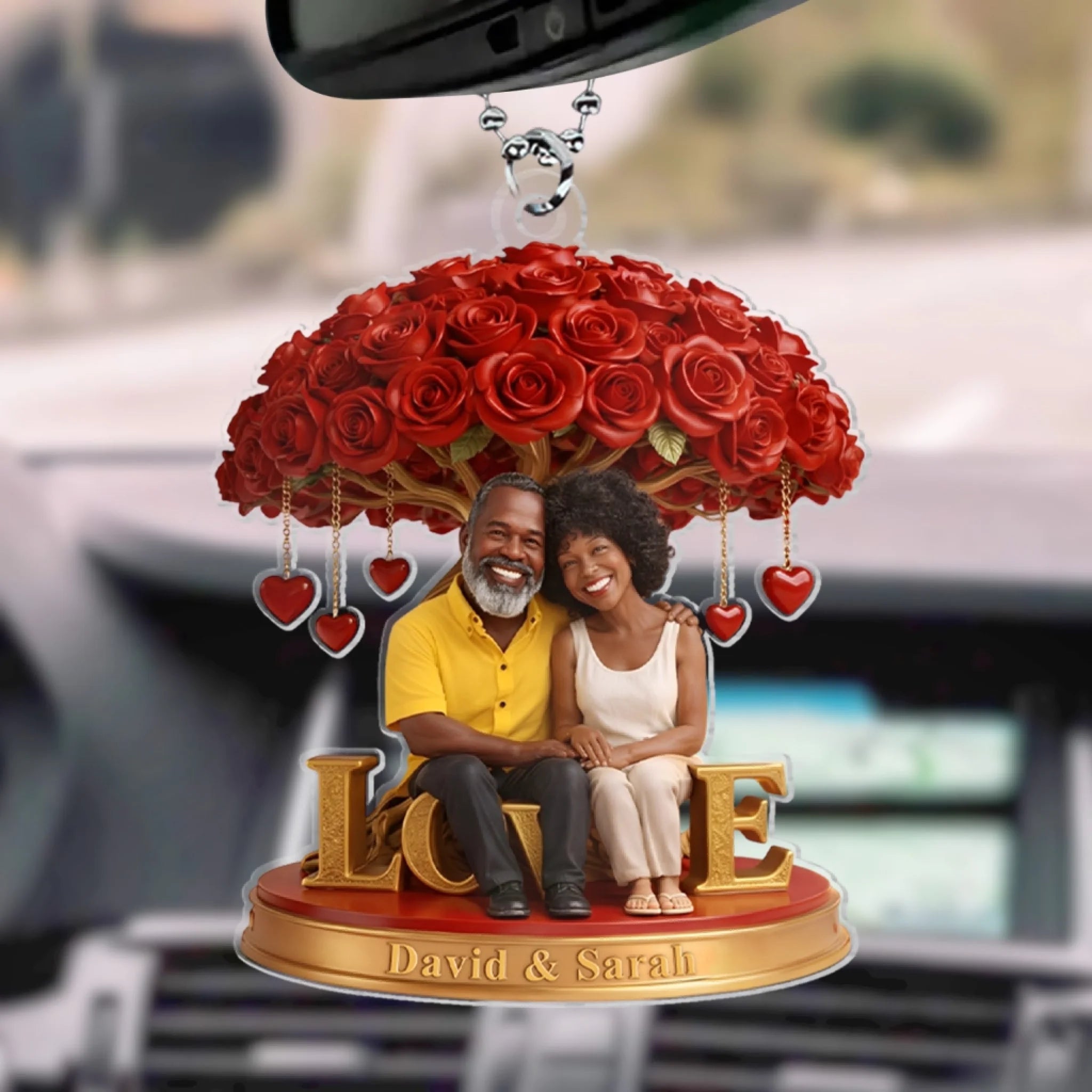 Couple Figurine Under Rose Tree mk 3