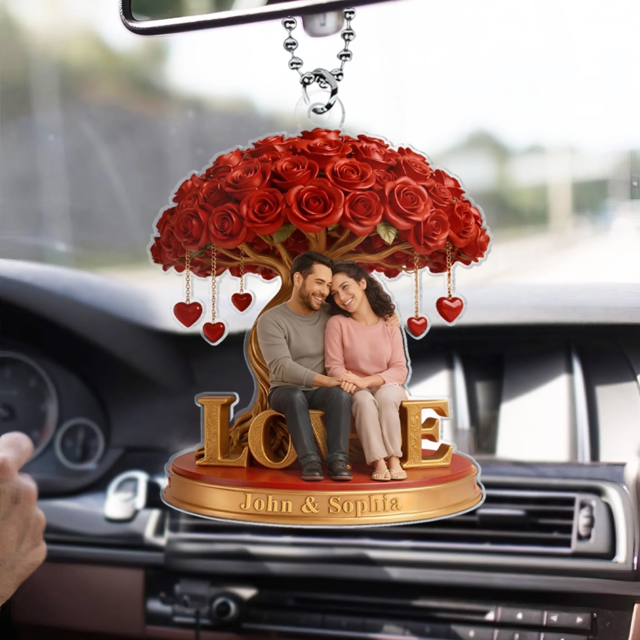 Couple Figurine Under Rose Tree mk 6