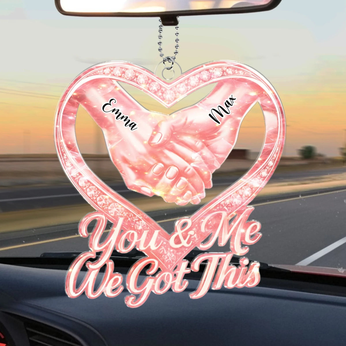 Forever Us - Personalized Acrylic Car Hanger, Gift For Couple, Love Gift, Gift For Him, For Her