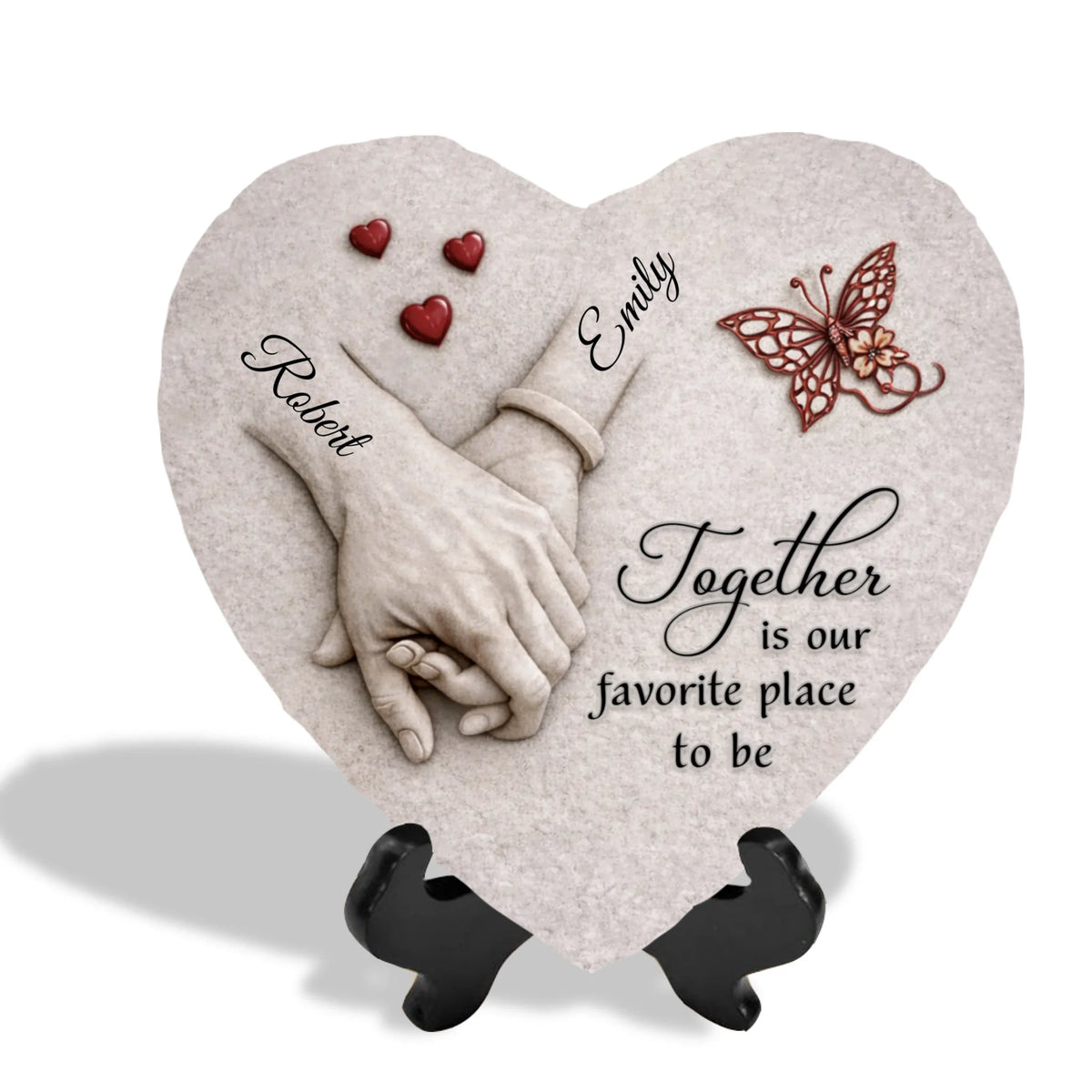 In Your Hand, I Found My Forever - Personalized Stone, Gift For Couples, Romantic Keepsake Gift, Anniversary Gift For Him Or Her